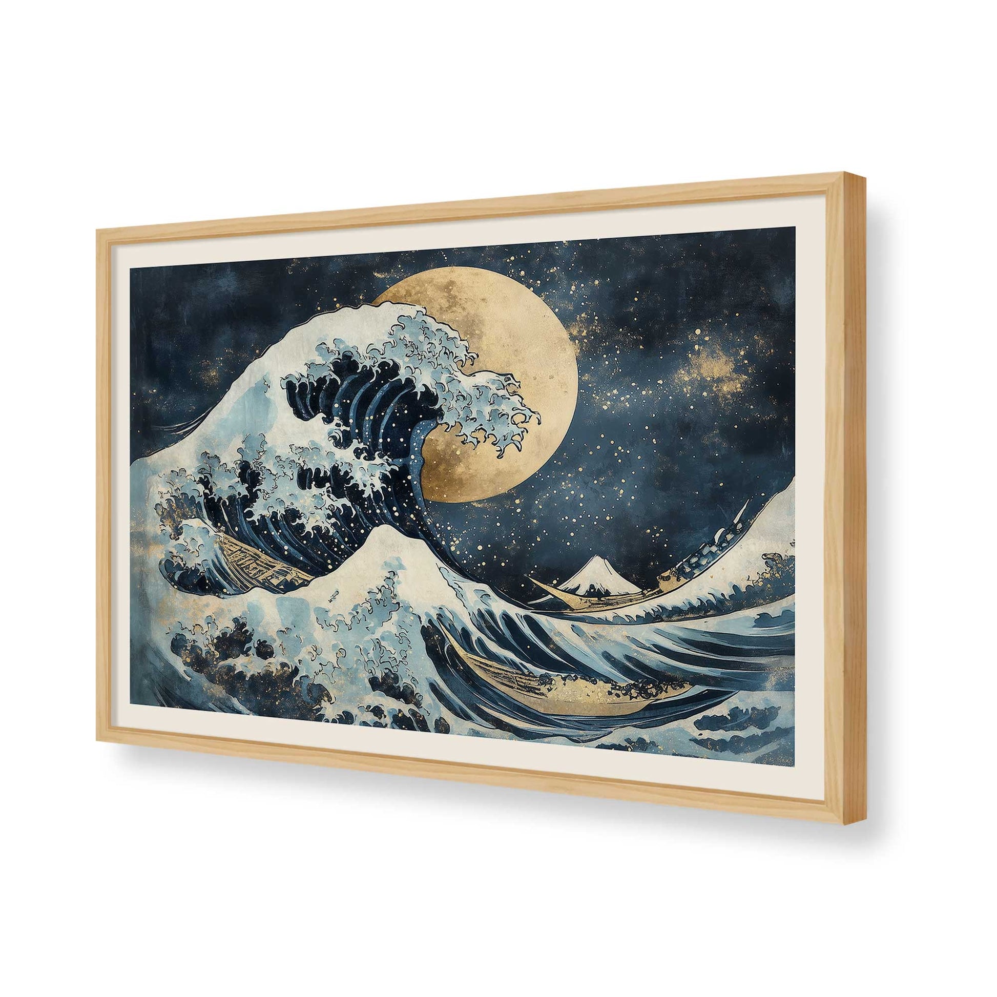 [Color:American Maple], Picture of art in a American Maple frame of the corner