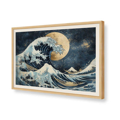[Color:American Maple], Picture of art in a American Maple frame of the corner