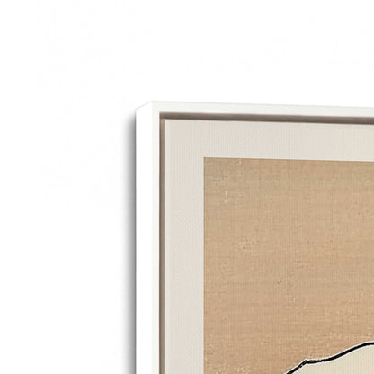 [Color:Opaque White], Picture of art in a White frame at an angle