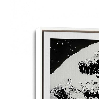 [Color:Opaque White], Picture of art in a White frame at an angle