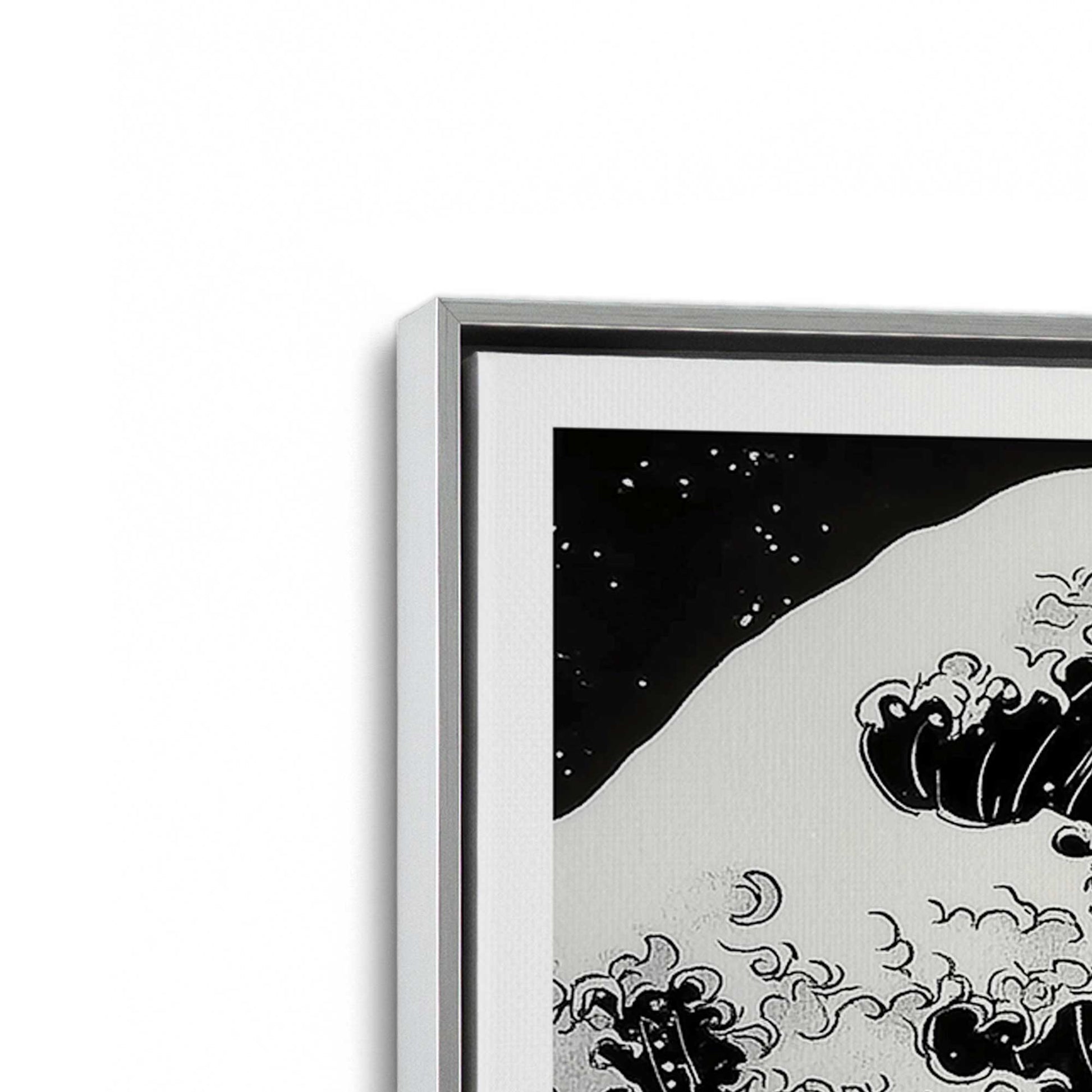 [Color:Polished Chrome], Picture of art in a Polished Chrome frame at an angle
