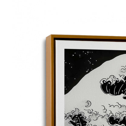 [Color:Polished Gold], Picture of art in a Polished Gold frame at an angle