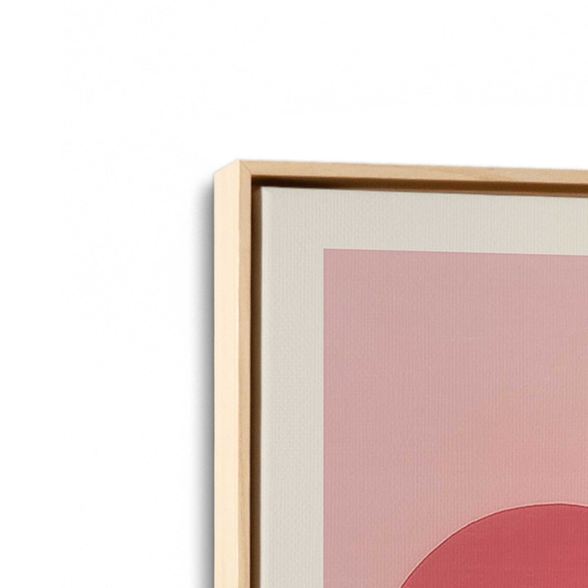 [Color:American Maple], Picture of art in a American Maple frame at an angle