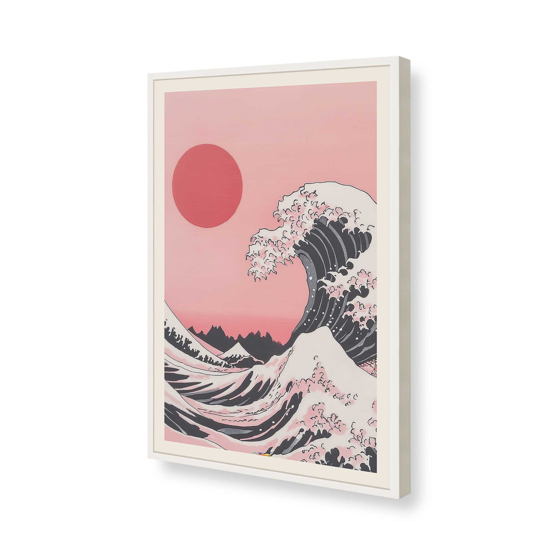 [Color:Opaque White], Picture of art in a Opaque White frame of the corner