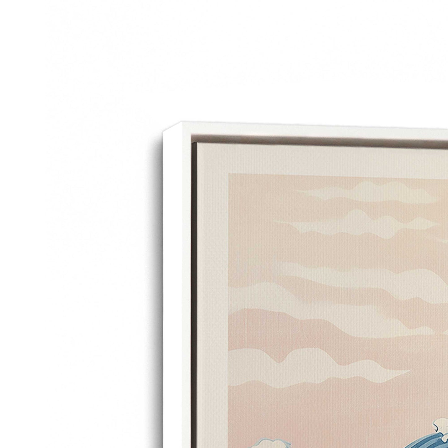 [Color:Opaque White], Picture of art in a White frame at an angle