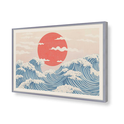 [Color:Polished Chrome], Picture of art in a Polished Chrome frame of the corner