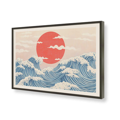 [Color:Satin Black], Picture of art in a Satin Black frame of the corner
