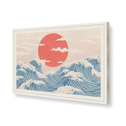 [Color:Opaque White], Picture of art in a Opaque White frame of the corner