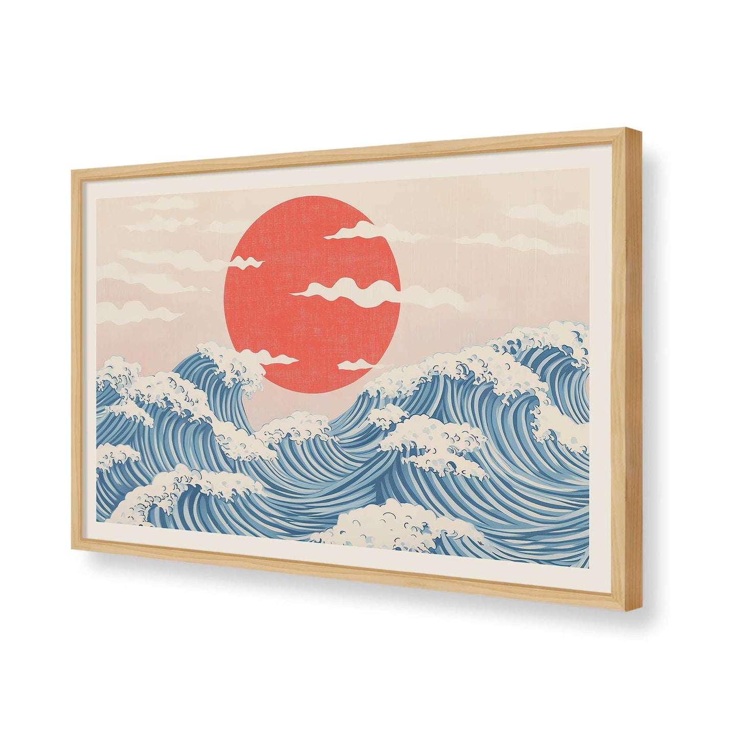 [Color:American Maple], Picture of art in a American Maple frame of the corner