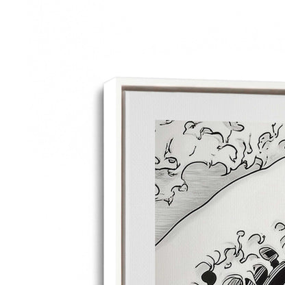 [Color:Opaque White], Picture of art in a White frame at an angle