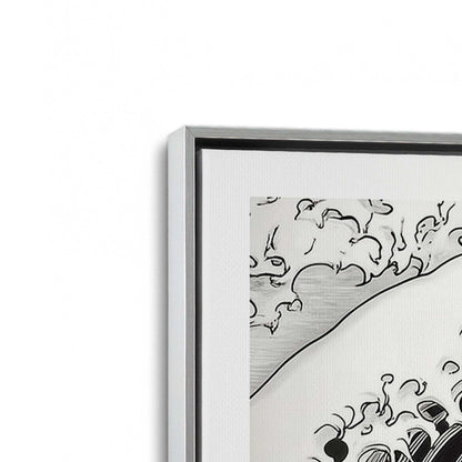 [Color:Polished Chrome], Picture of art in a Polished Chrome frame at an angle