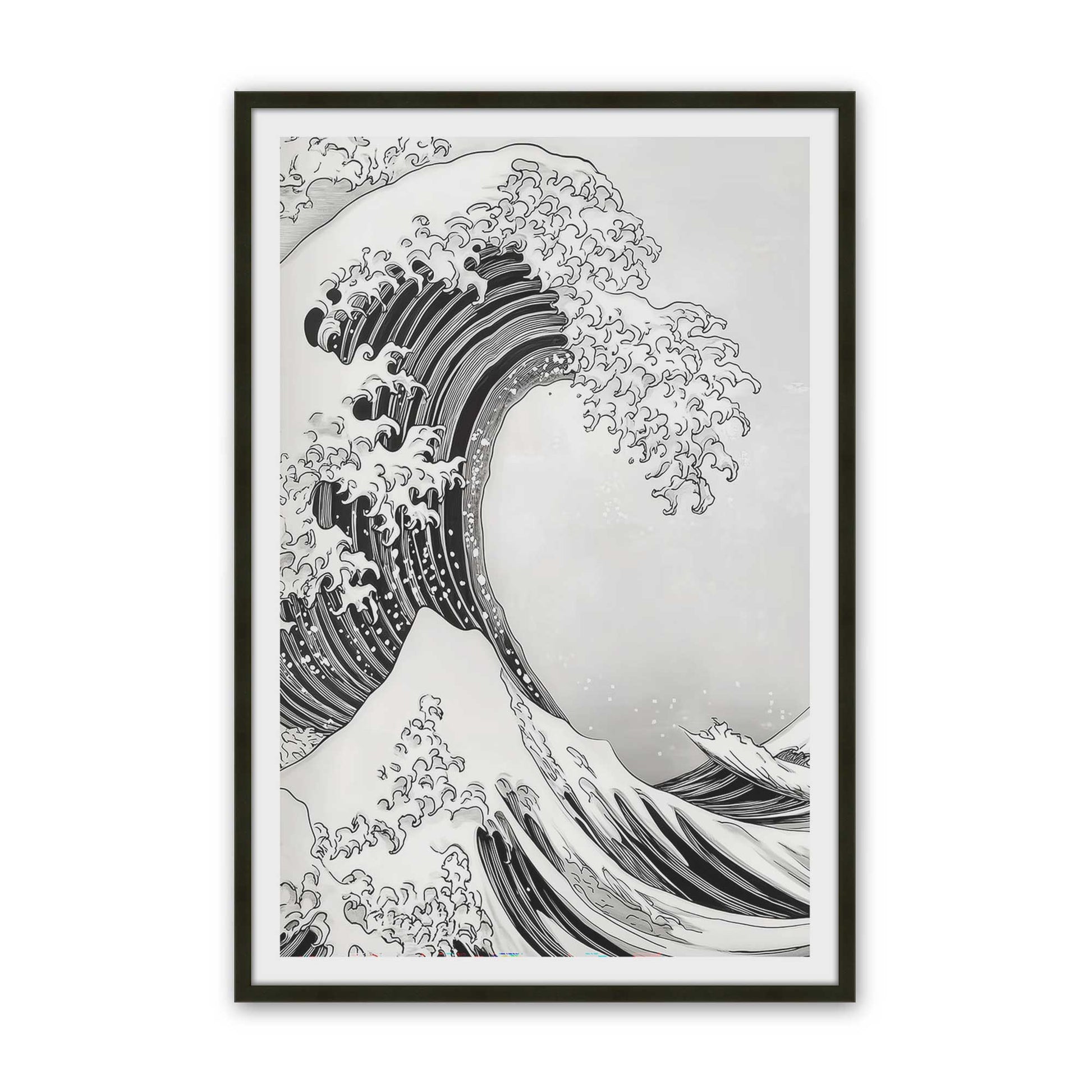 [Color:Satin Black], Picture of art in a Satin Black frame
