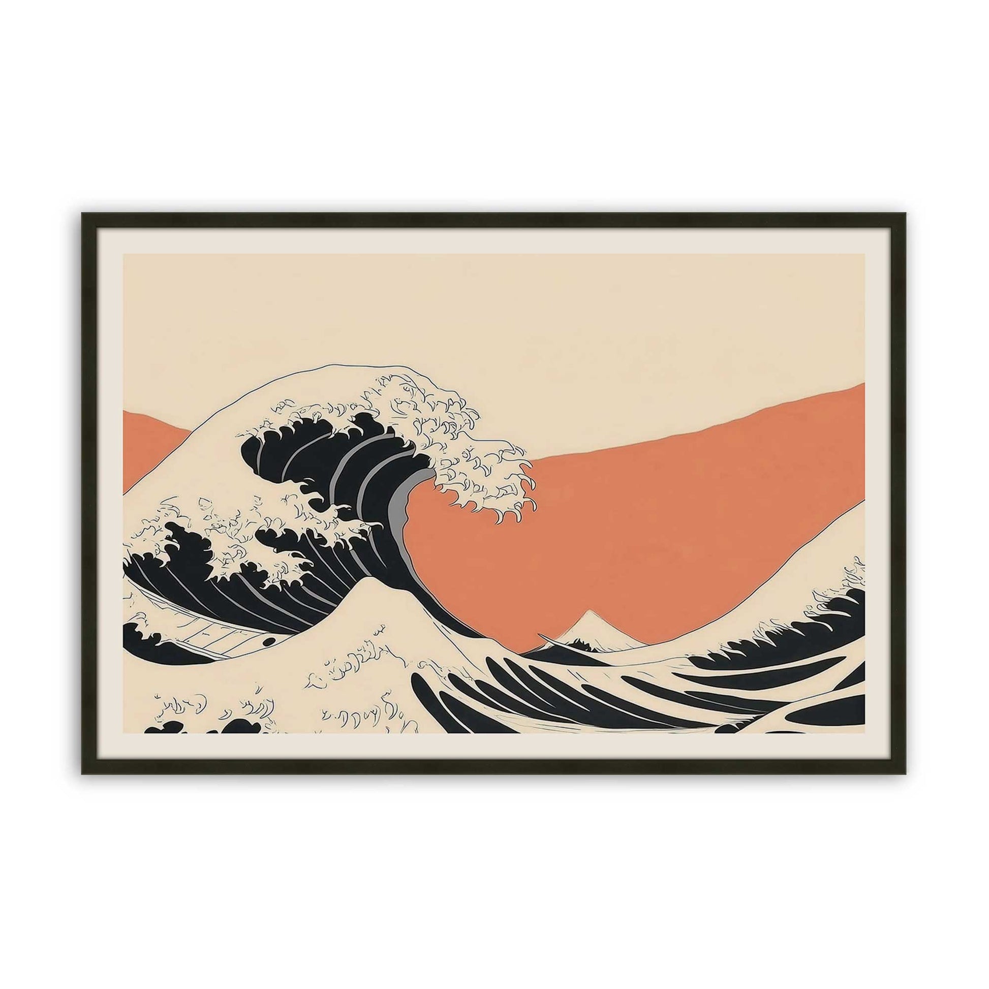 [Color:Satin Black], Picture of art in a Satin Black frame