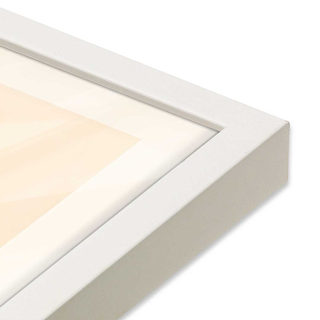 [Color:Opaque White], Picture of art in a Opaque White frame at an angle