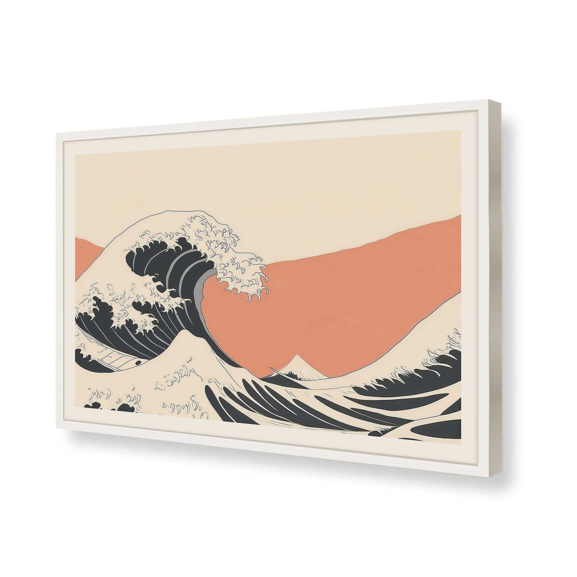 [Color:Opaque White], Picture of art in a Opaque White frame of the corner