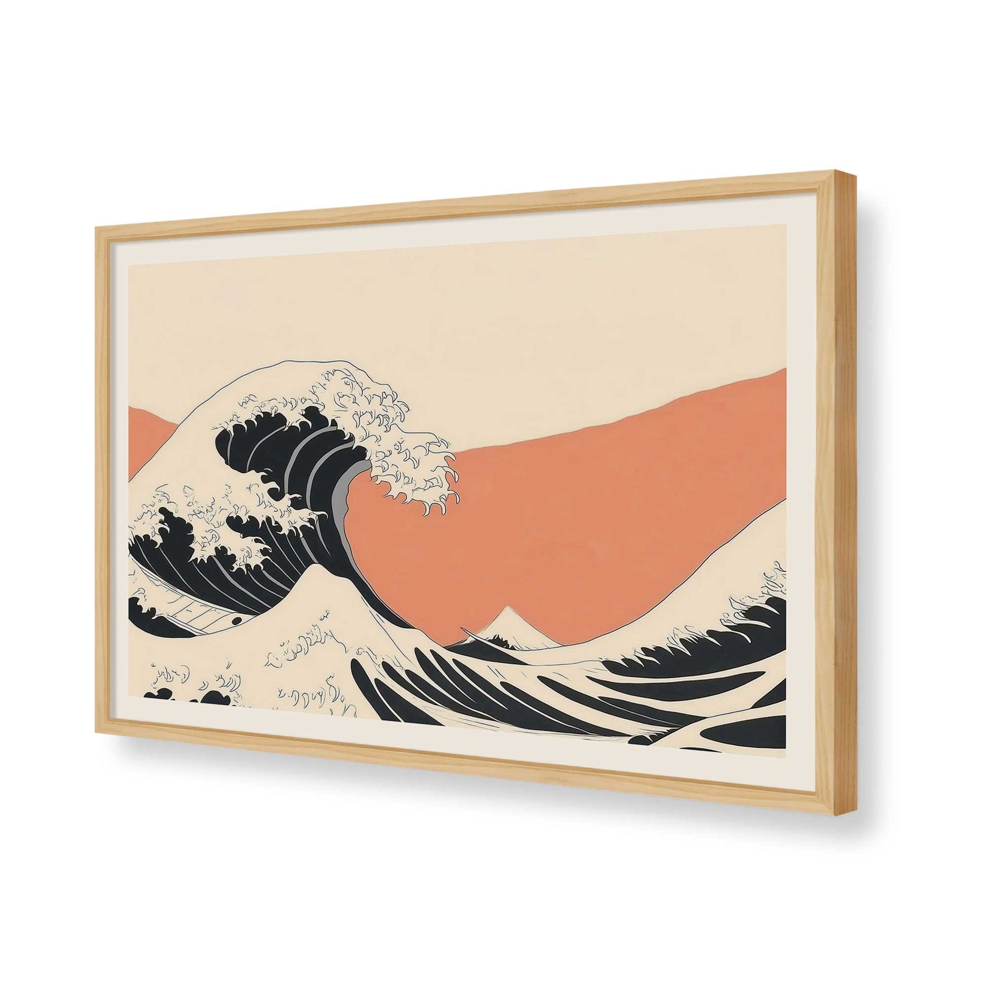 [Color:American Maple], Picture of art in a American Maple frame of the corner