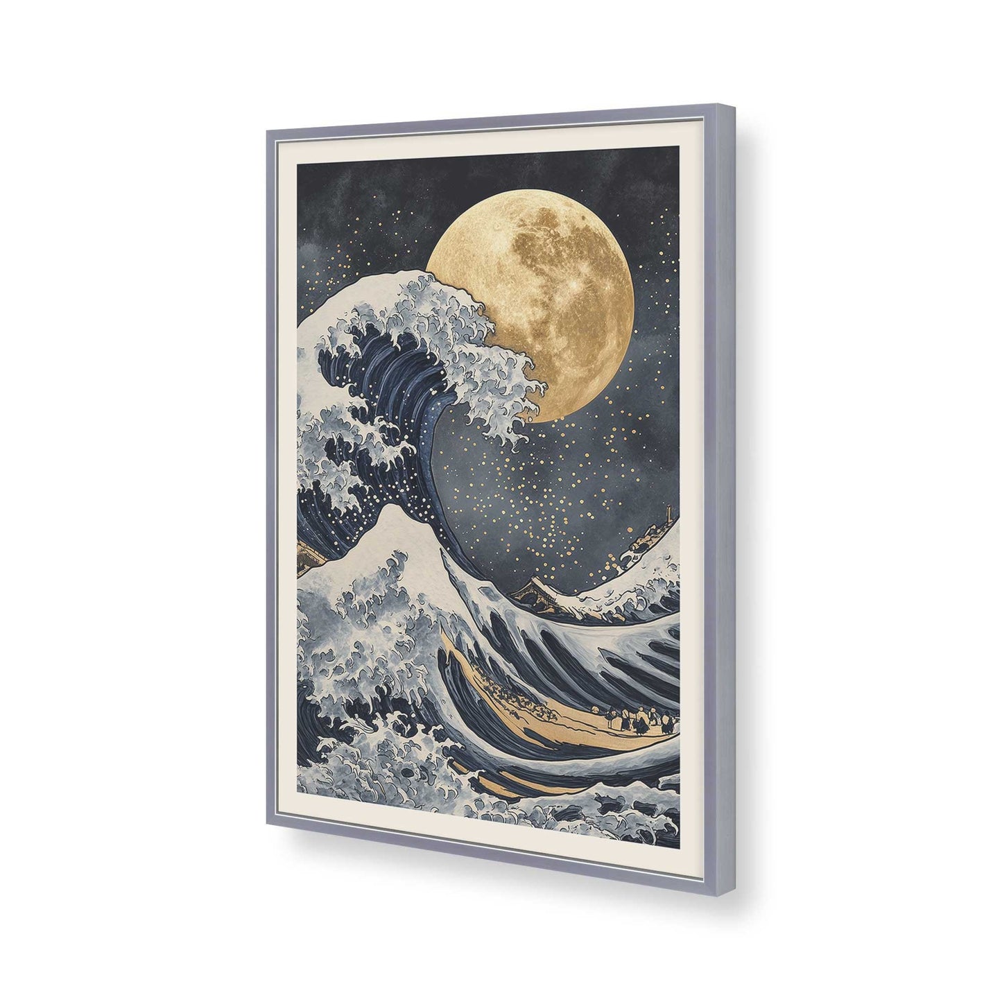[Color:Polished Chrome], Picture of art in a Polished Chrome frame of the corner