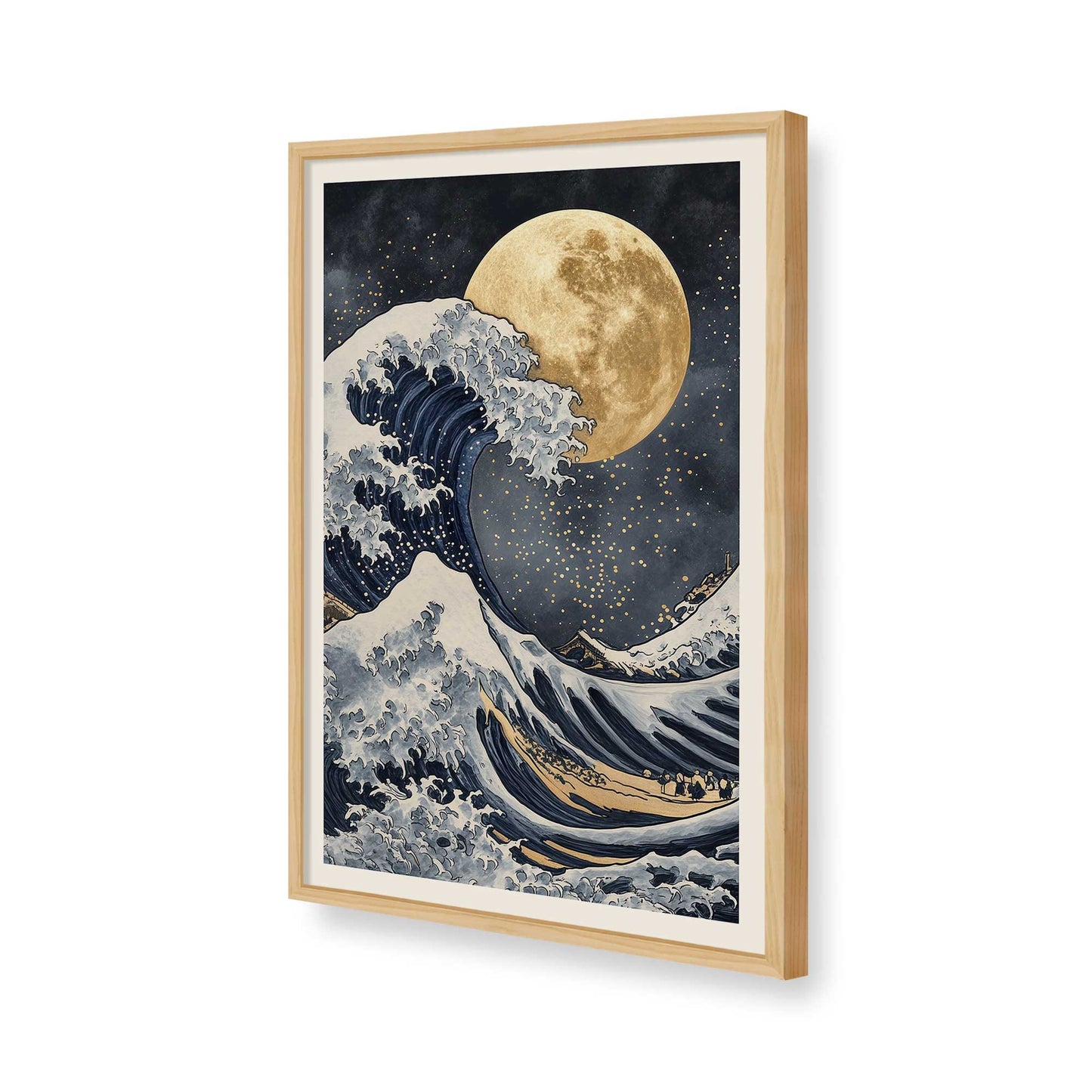 [Color:American Maple], Picture of art in a American Maple frame of the corner