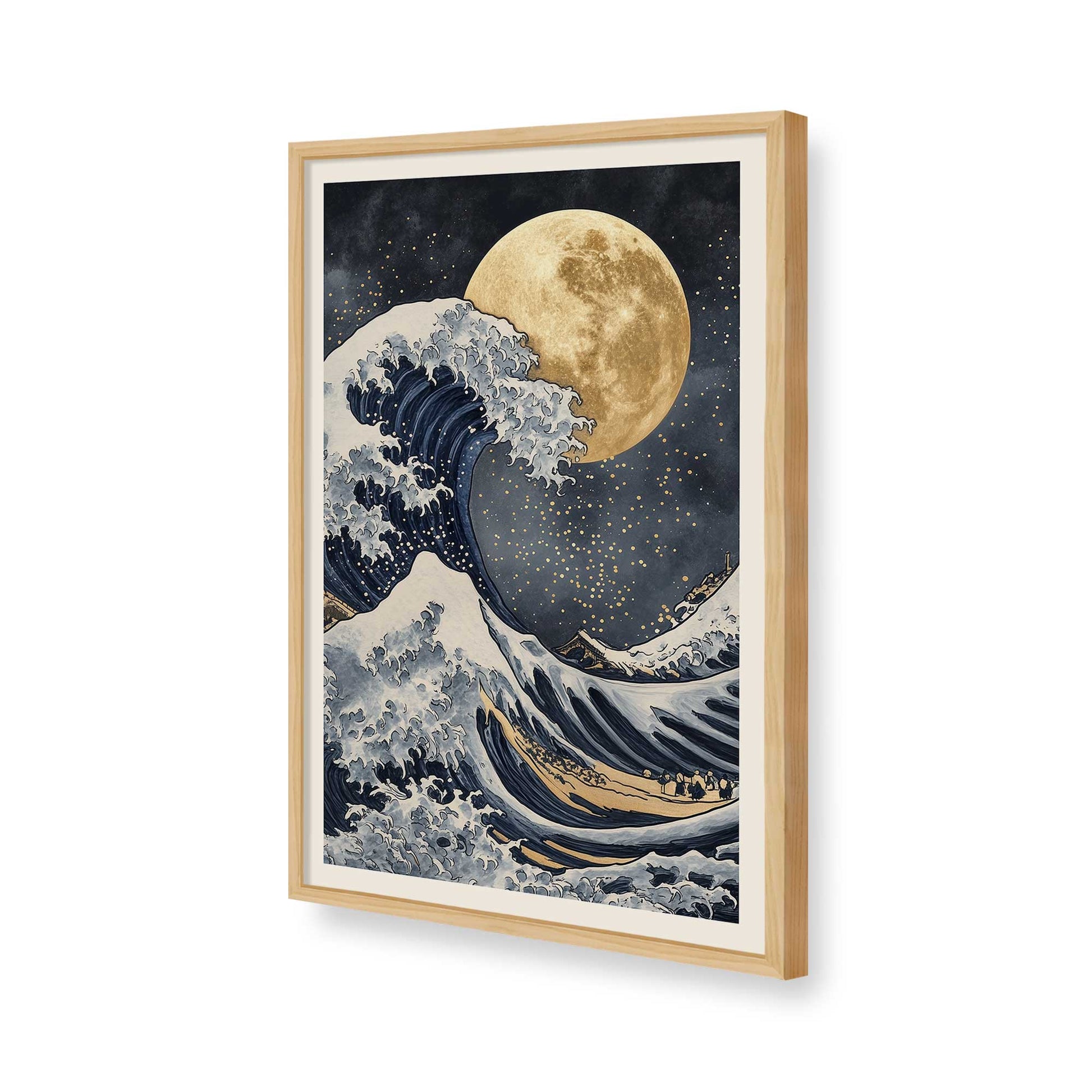 [Color:American Maple], Picture of art in a American Maple frame of the corner