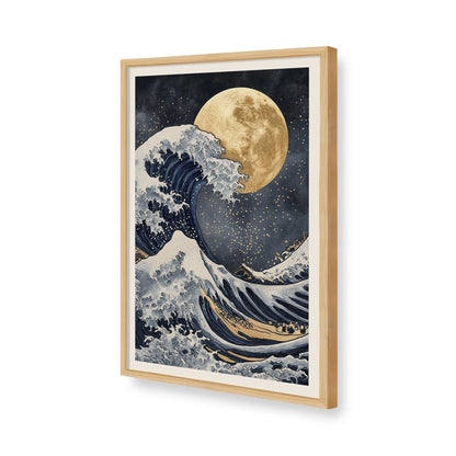 [Color:American Maple], Picture of art in a American Maple frame of the corner