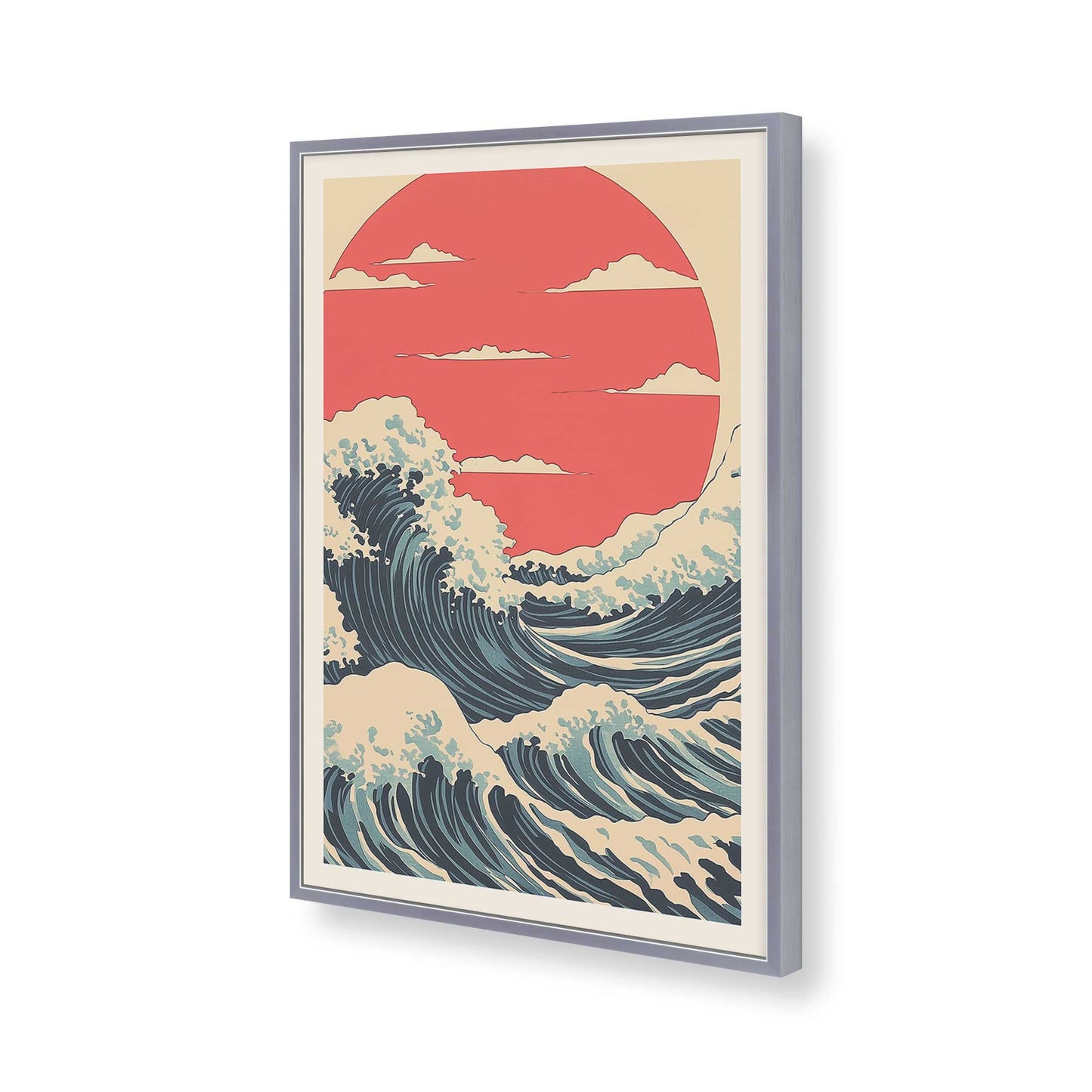 [Color:Polished Chrome], Picture of art in a Polished Chrome frame of the corner