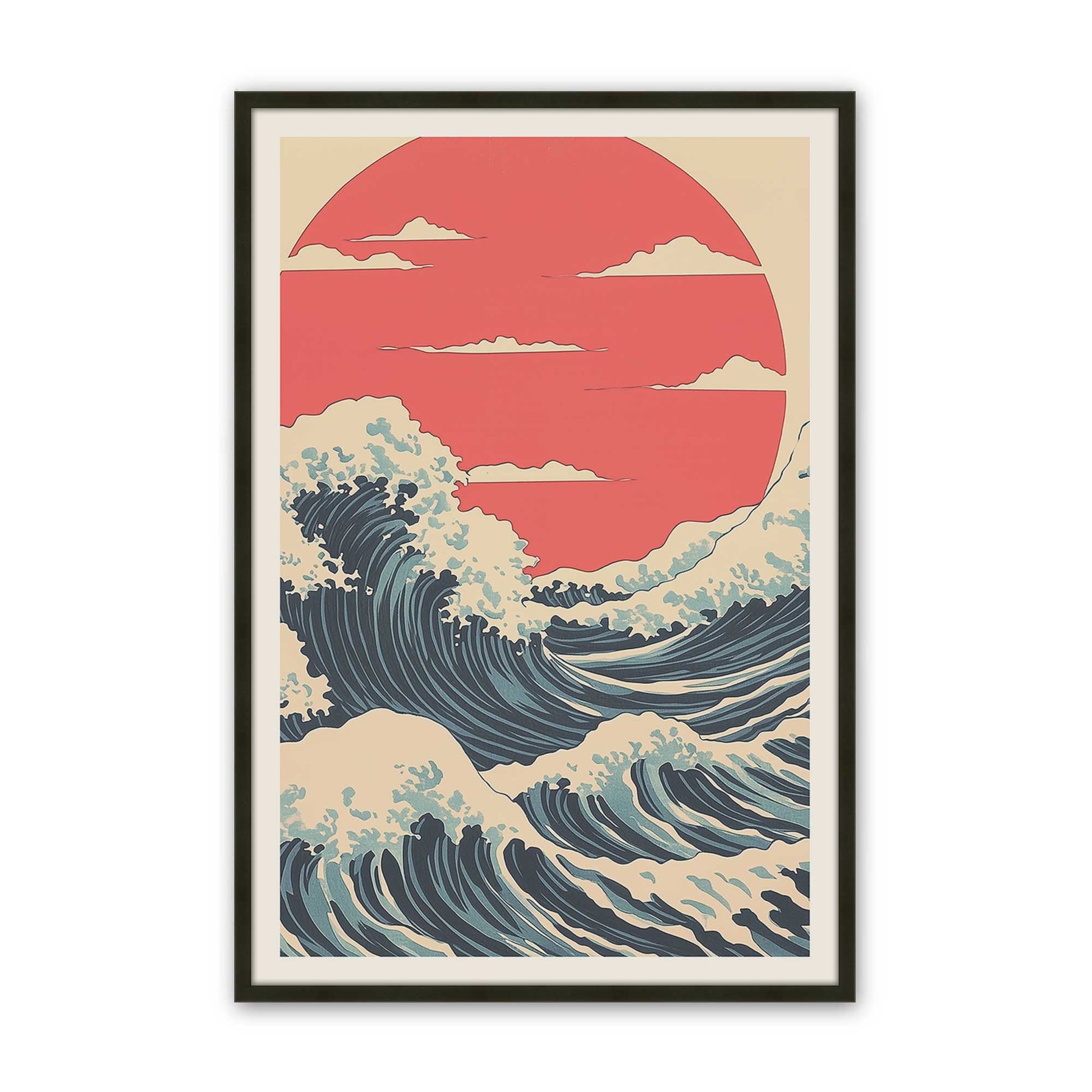 [Color:Satin Black], Picture of art in a Satin Black frame