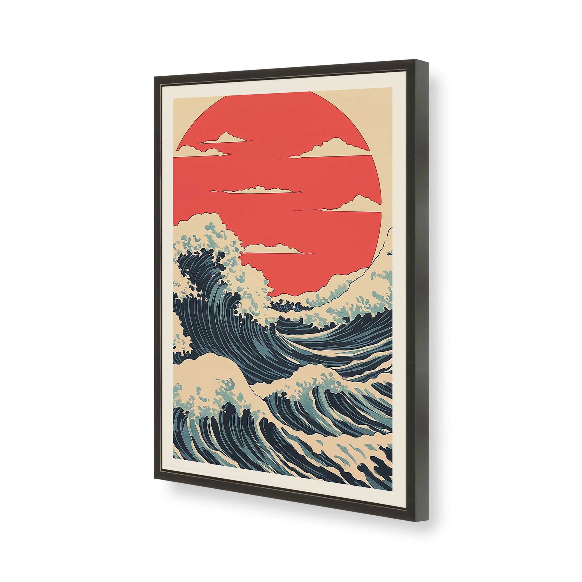 [Color:Satin Black], Picture of art in a Satin Black frame of the corner