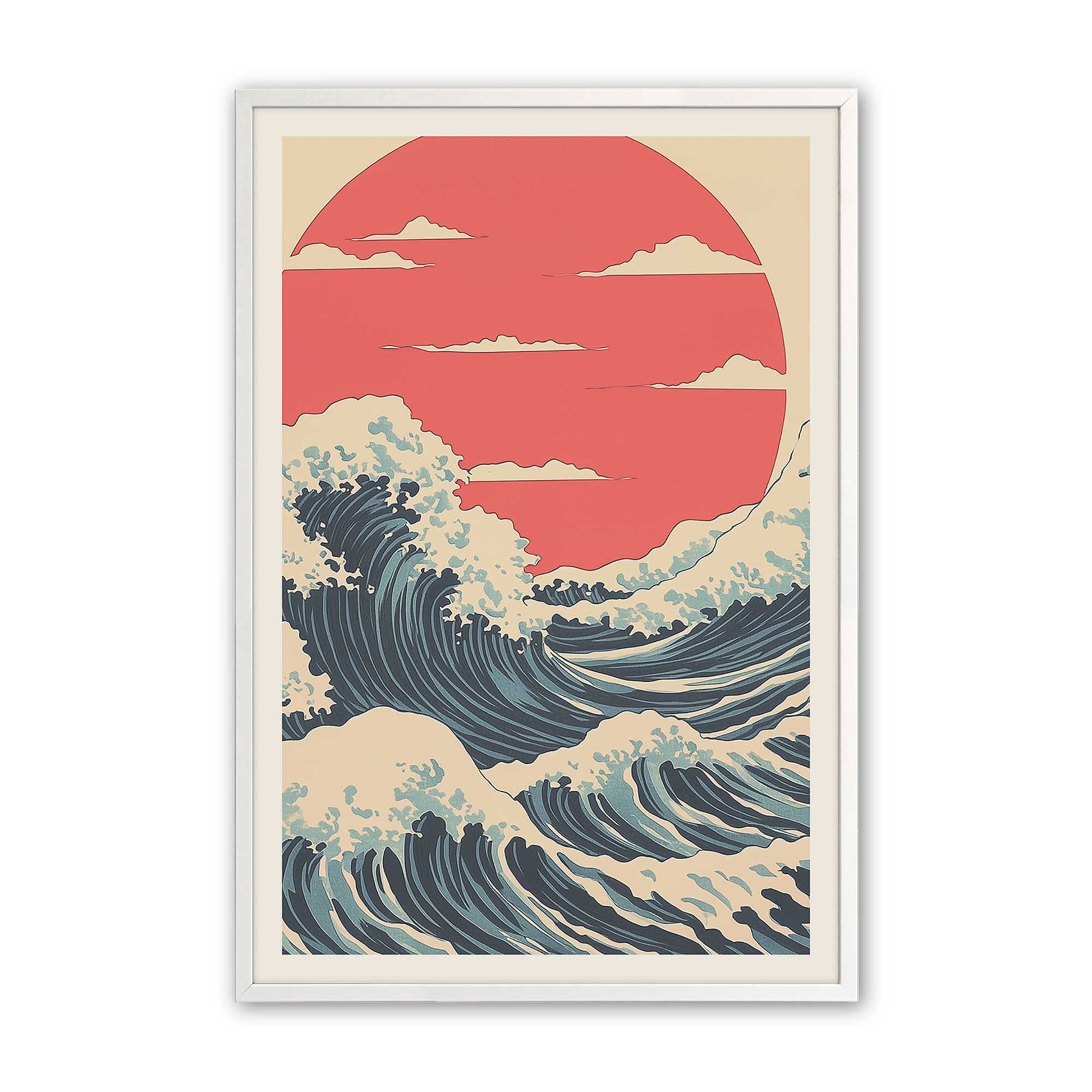 [Color:Opaque White], Picture of art in a Opaque White frame