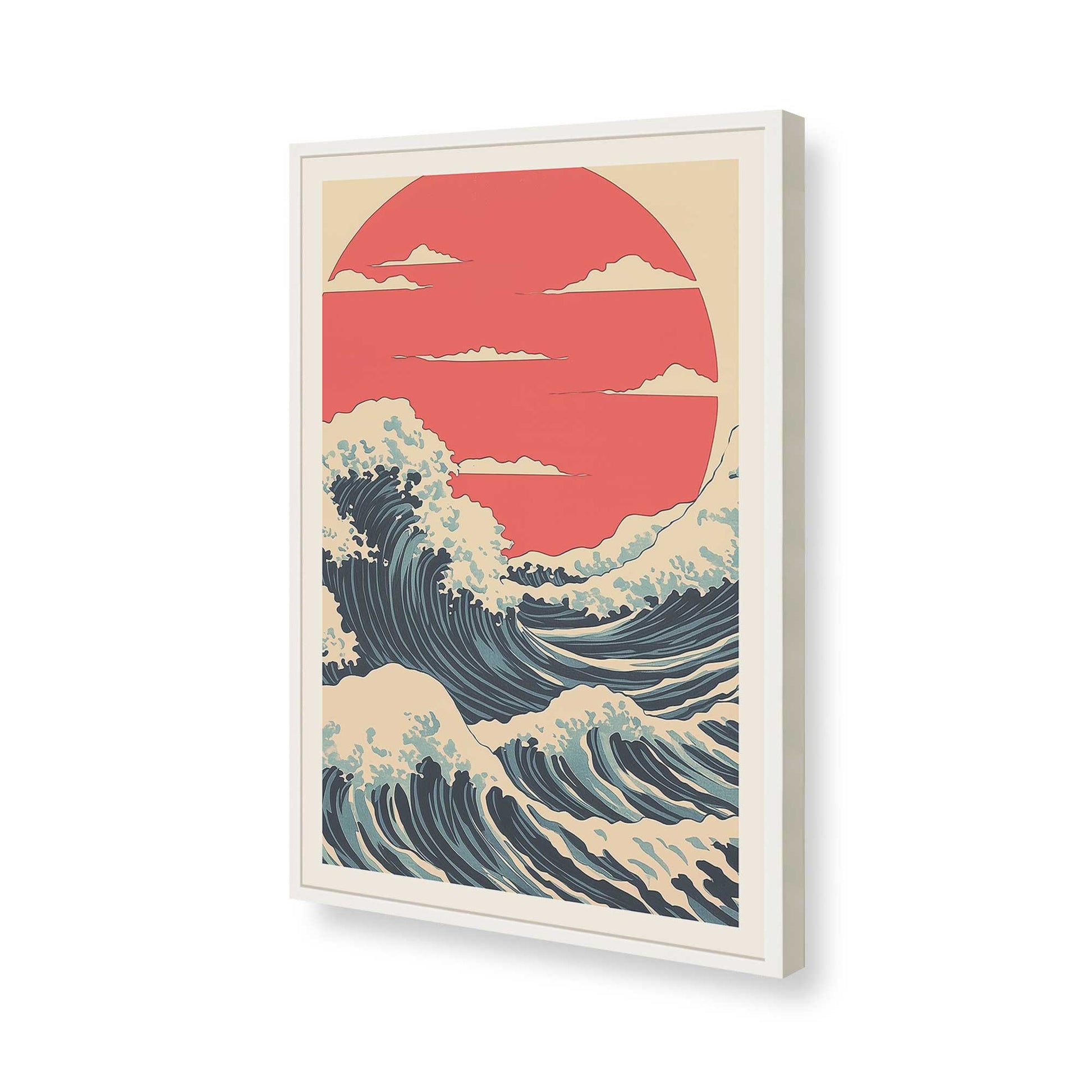 [Color:Opaque White], Picture of art in a Opaque White frame of the corner