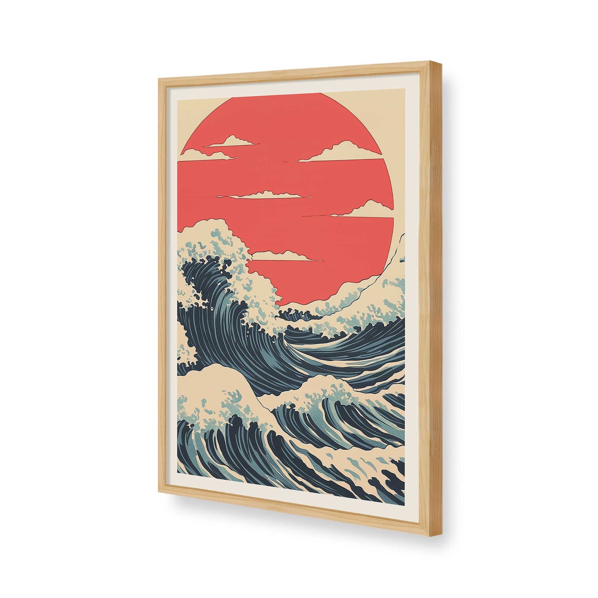 [Color:American Maple], Picture of art in a American Maple frame of the corner