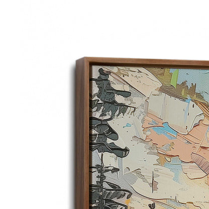 [Color:Walnut], Picture of art in a Walnut frame at an angle