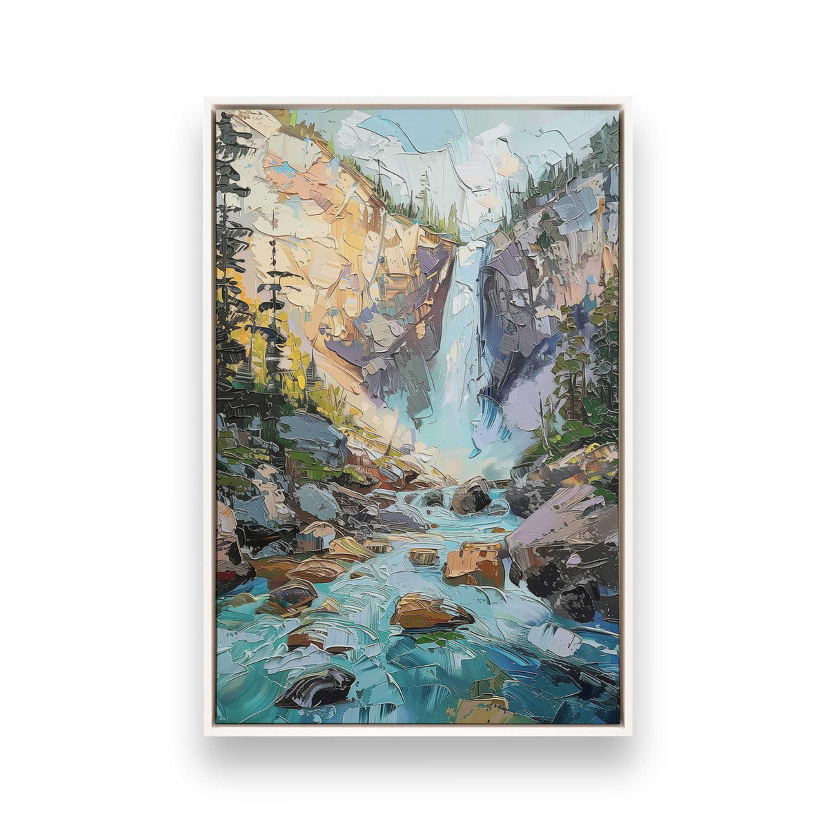 [Color:Opaque White], Picture of art in a White frame