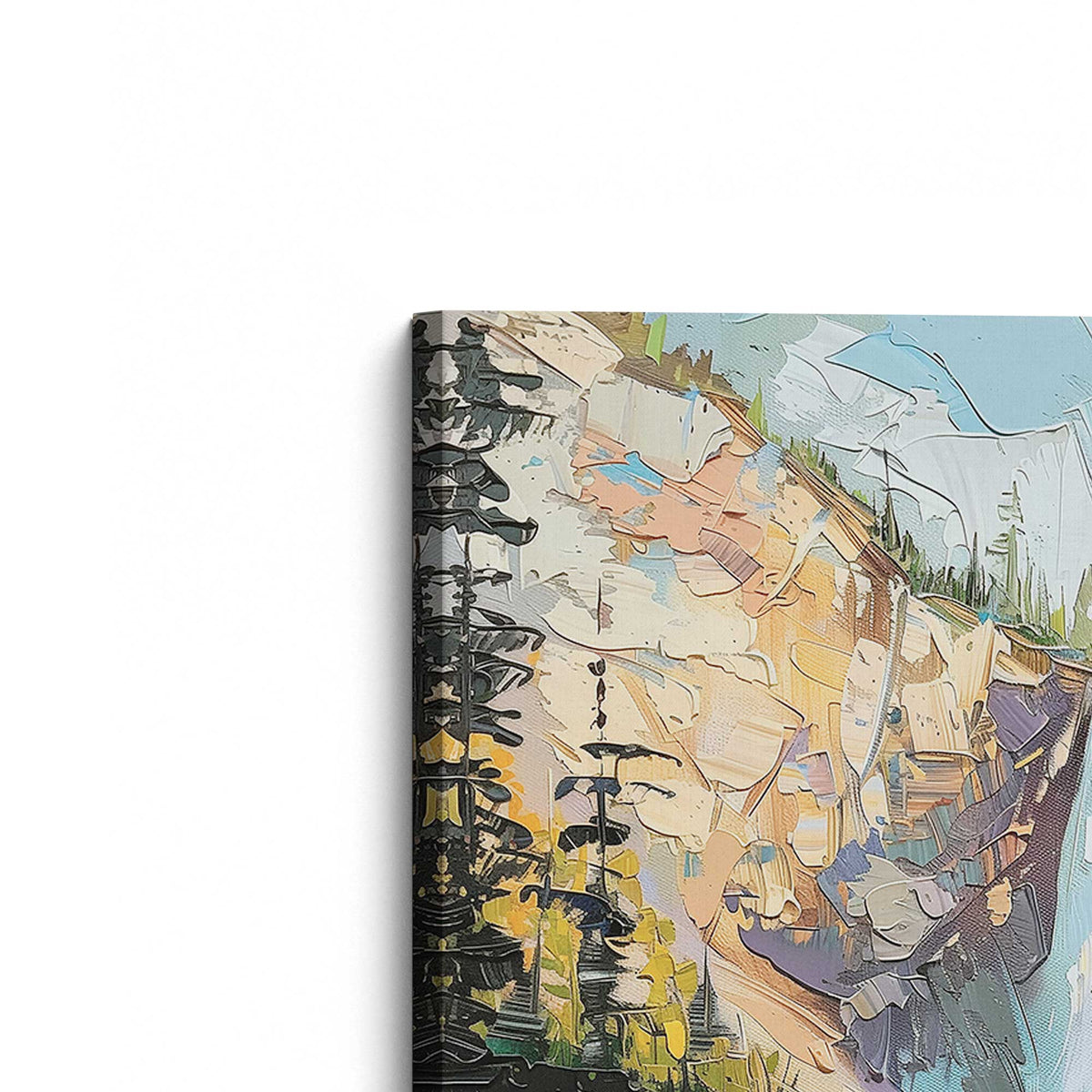 [Color:Stretched Canvas], Picture of the corner of the art