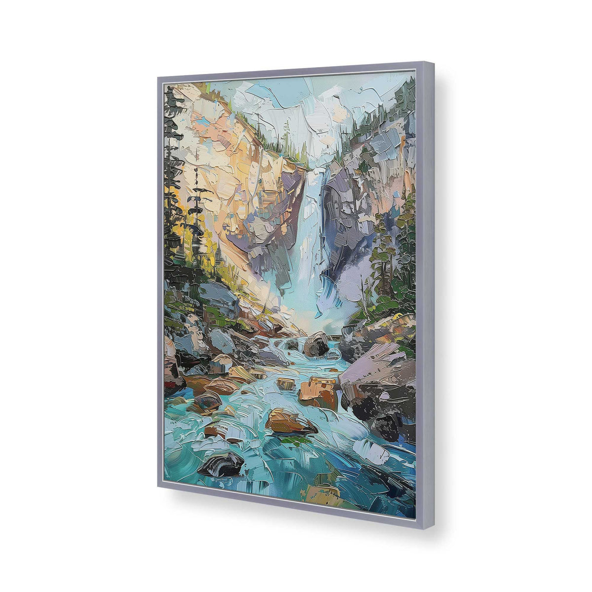[Color:Polished Chrome], Picture of art in a Polished Chrome frame of the corner