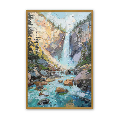 [Color:Polished Gold], Picture of art in a Polished Chrome frame