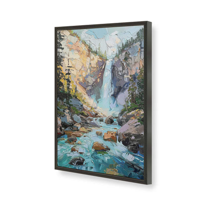 [Color:Satin Black], Picture of art in a Polished Chrome frame of the corner
