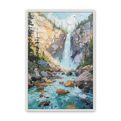 [Color:Opaque White], Picture of art in a Polished Chrome frame
