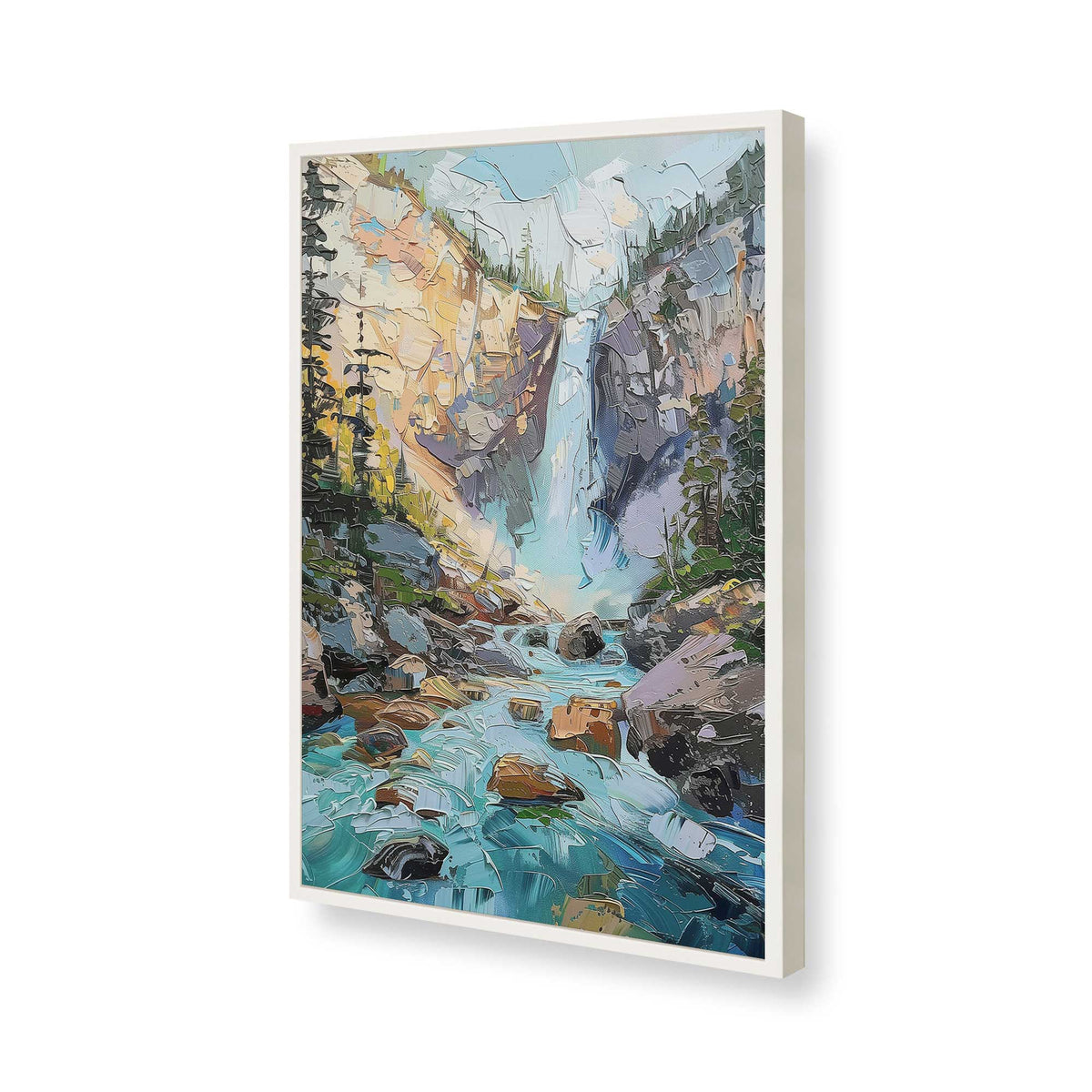 [Color:Opaque White], Picture of art in a Polished Chrome frame of the corner
