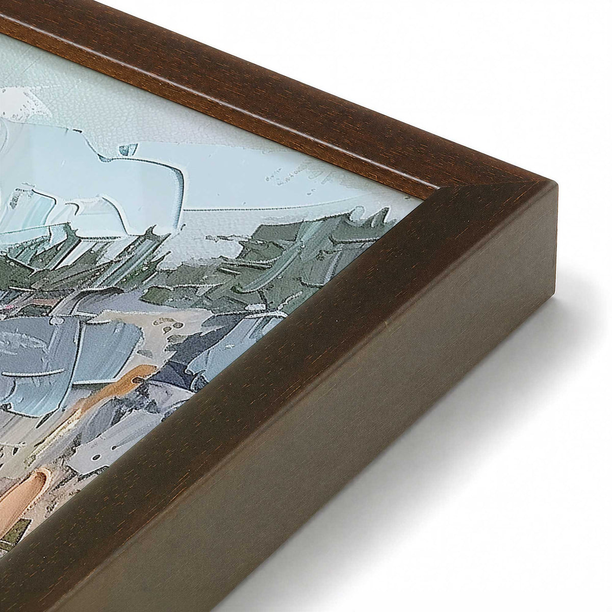 [Color:Belvinder Brown], Picture of art in a Polished Chrome frame at an angle
