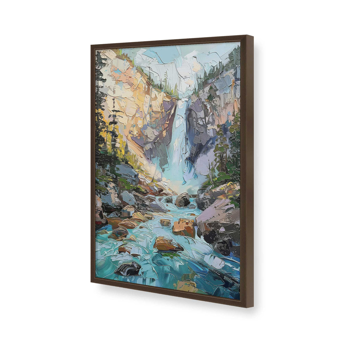 [Color:Belvinder Brown], Picture of art in a Polished Chrome frame of the corner