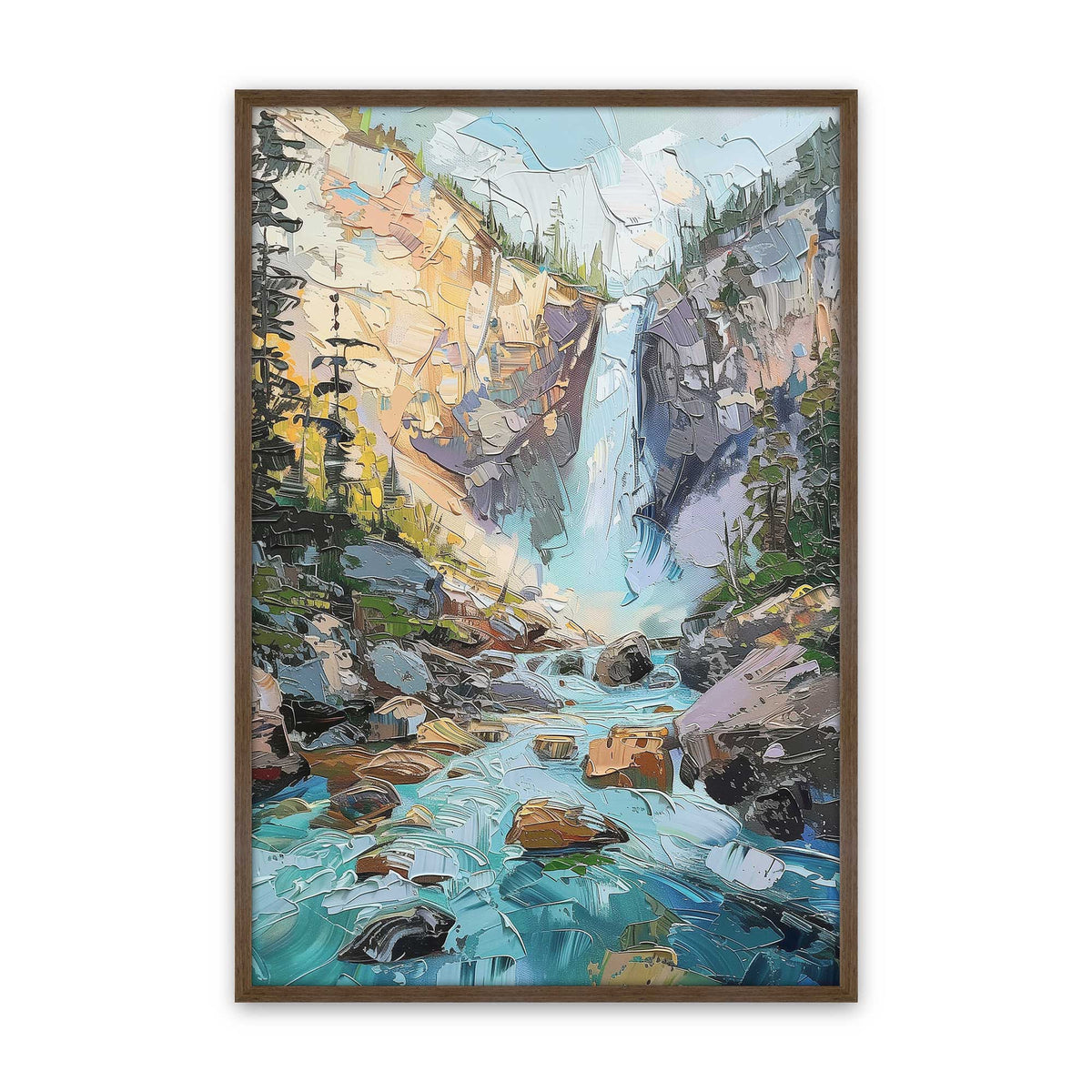 [Color:Walnut], Picture of art in a Polished Chrome frame
