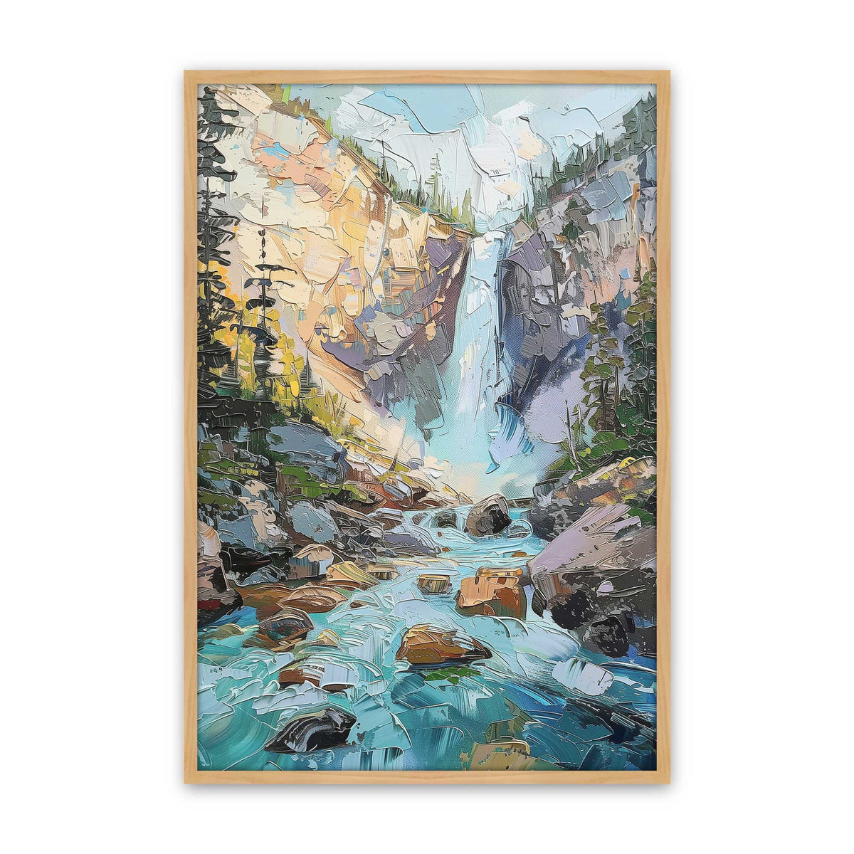 [Color:American Maple], Picture of art in a Polished Chrome frame