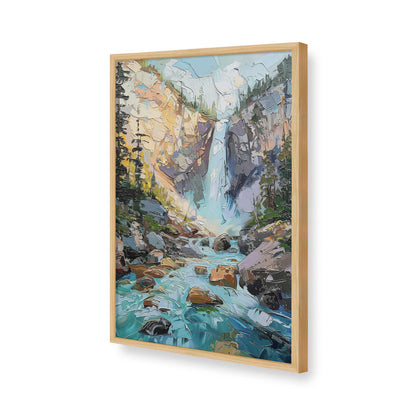 [Color:American Maple], Picture of art in a Polished Chrome frame of the corner