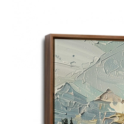 [Color:Walnut], Picture of art in a Walnut frame at an angle