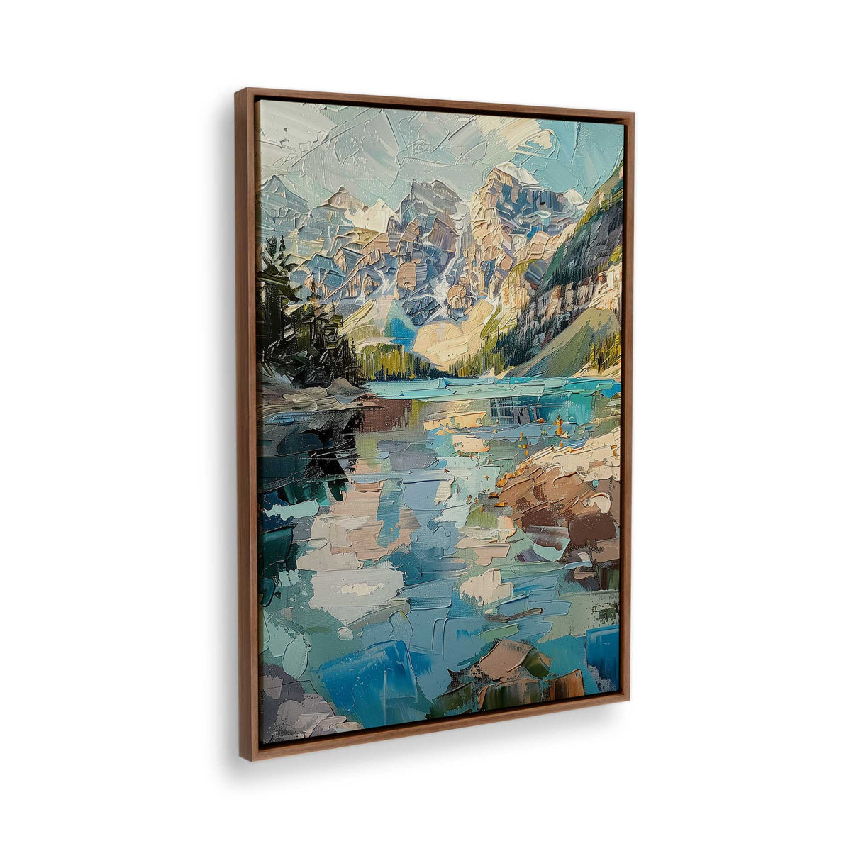 [Color:Walnut], Picture of the corner of the art