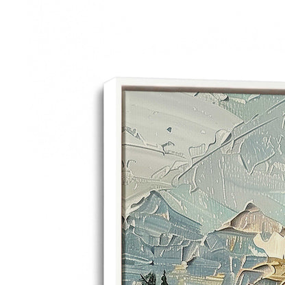 [Color:Opaque White], Picture of art in a White frame at an angle
