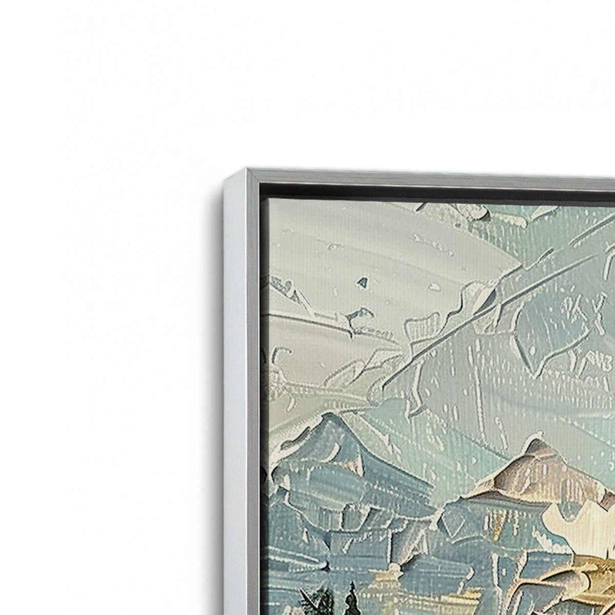 [Color:Polished Chrome], Picture of art in a Polished Chrome frame at an angle