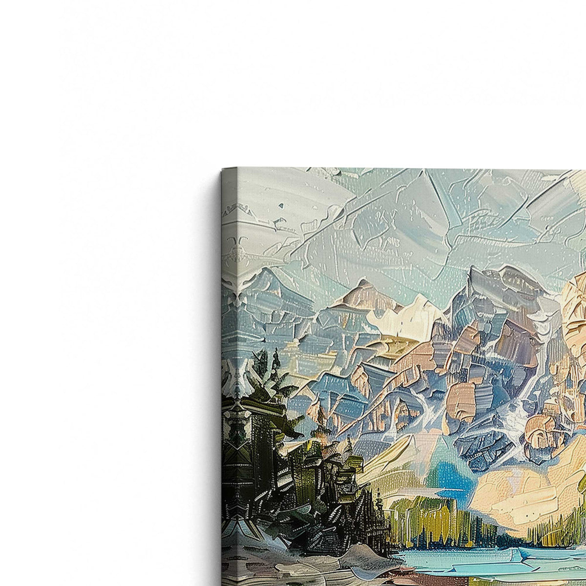 [Color:Stretched Canvas], Picture of the corner of the art