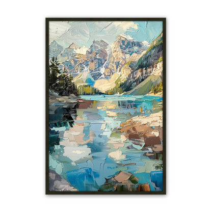 [Color:Satin Black], Picture of art in a Polished Chrome frame