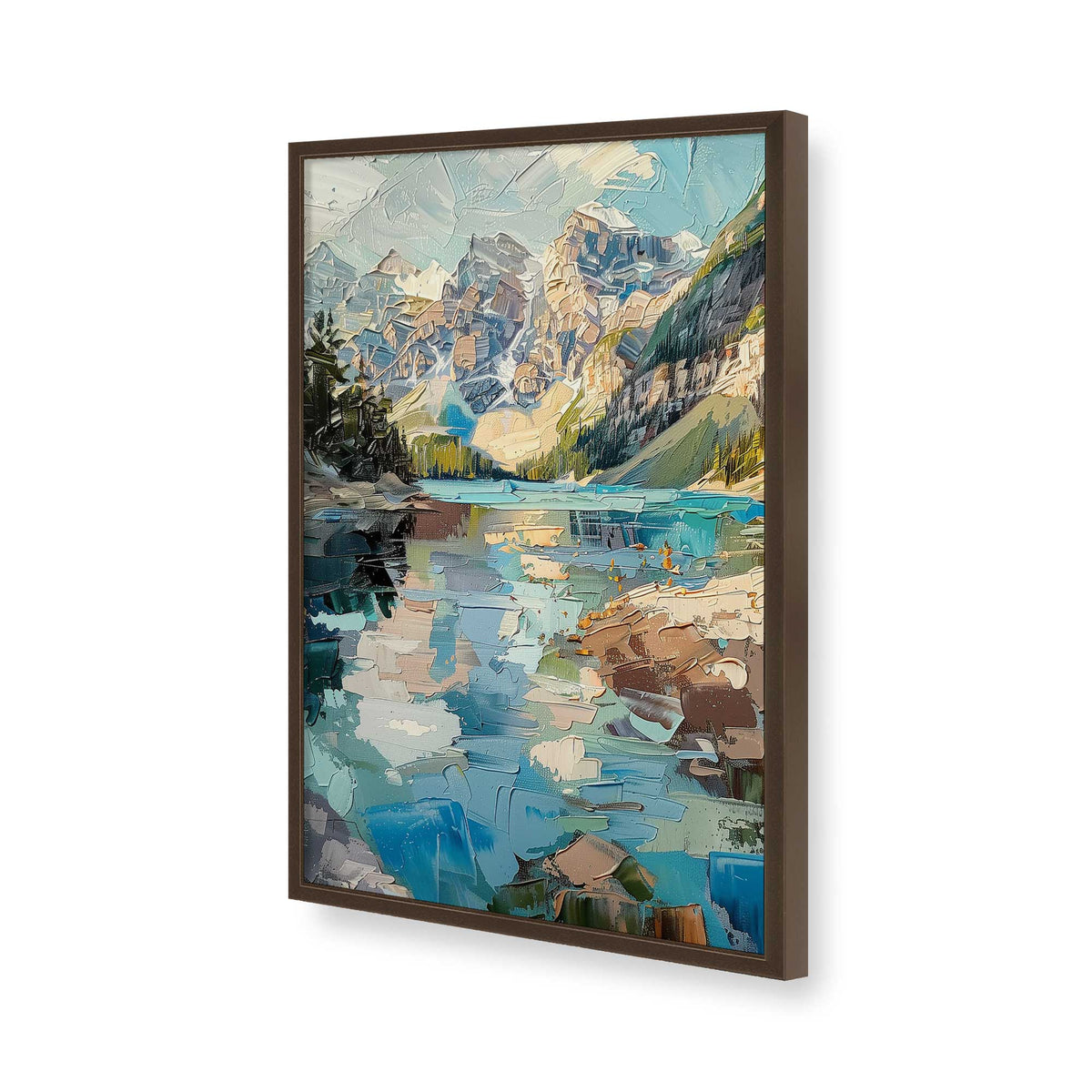 [Color:Belvinder Brown], Picture of art in a Polished Chrome frame of the corner